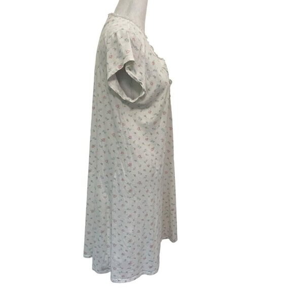 Eileen West Feminine Floral Nightgown Pajama Dress Cottage Granny size Small - Picture 3 of 6